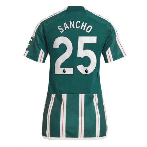 Maillot de foot Manchester United Jadon Sancho #25 Extérieur Femmes 2023-24 Manches Courte